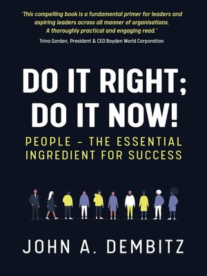 cover image of Do It Right, Do It Now!